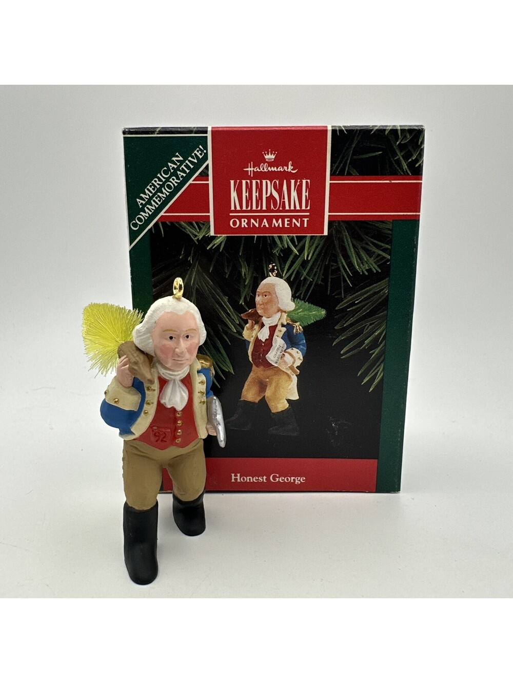 Honest George`1992 Honest George Washington Did It Again Hallmark Ornament